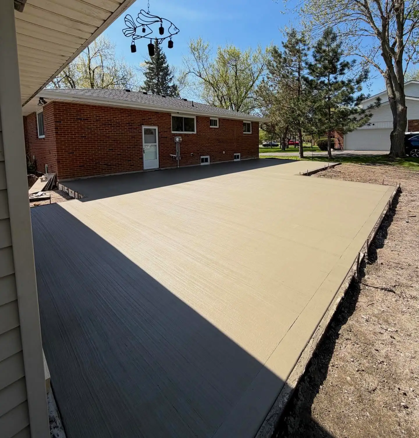 Brushed finish backyard patio in Windsor