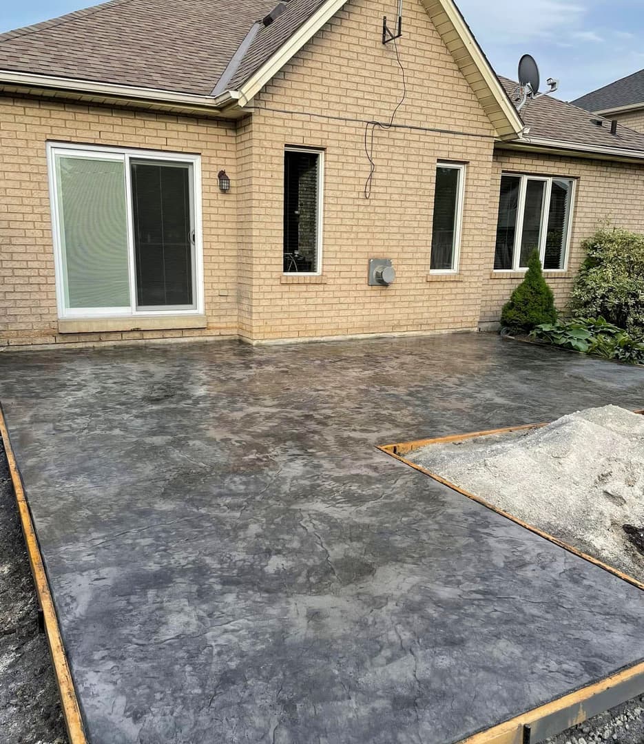 Professional concrete work in progress